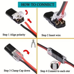 150PCS Double-Wire Plug-in Cable Snap Connector Terminal Block w/ Locking Buckle
