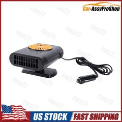 1x New 200W 12V Car Heater Cooling Fan For Windshield Defrosting – Orange/Black