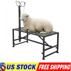 500LBS Livestock Stand Goat Trimming Stand, 47″x23″ Tabletop Goat Milking Stand