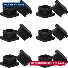 WZB 1 1×1 Square Tube End Cap Plastic Plugs 12 Pack, 1×1 1 Inch Square Tubing Pl