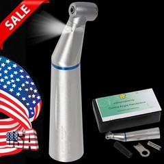 Dental SLow Speed LED Handpiece Optic Fiber Contra Angle Motor 4Hole Inner Water