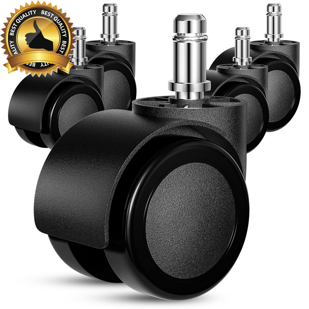 Office Chair Wheels Replacement, 5 Pcs 2 Inch Office Chair Casters Heavy Duty, C
