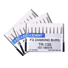100 Pcs Dental FG Diamond Burs for Abrade Crown Cavity Preparation TR-13S
