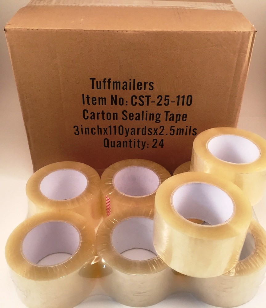 48 rolls Carton Sealing Clear Packing/Shipping/Box Tape- 2.5 Mil- 3″ x 110 Yards