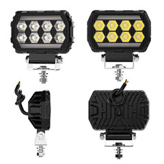 2PCS square LED WORK LIGHTS Fit CAT Skid loader 259D3 236D3 262D 259D 272D2 XHP