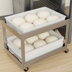Idotry Pizza Dough Proofing Box Tray Stackable Commercial Bread Trays, 4-Packs
