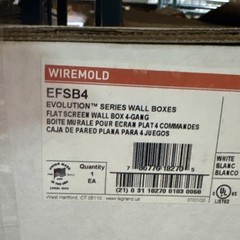 Wiremold EFSB4 Evolution Series Flat Screen 4-Gang Wall Box White