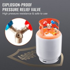 Uimoso Refrigerant Recovery Reclaim 50lb Cylinder Tank 400 PSI liquid Rated