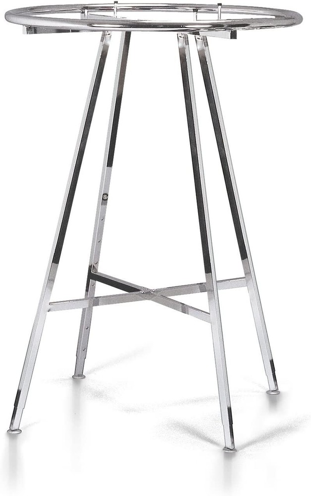 Chrome 36″ Round Clothing Rack Height 48 – 72″ H Leveler Glides Garment