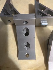 Lot of 4 80-20 Corner Gussets 40mm wide 4 Hole Aluminum