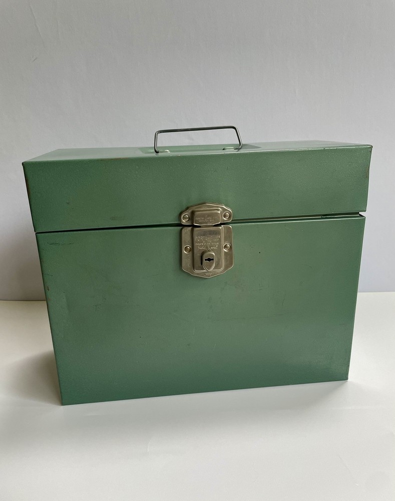 Vtg. Hamilton Skotch Porta File Metal Portable Storage Case 10.25″ x 12.5