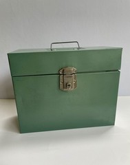 Vtg. Hamilton Skotch Porta File Metal Portable Storage Case 10.25″ x 12.5