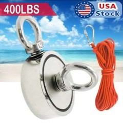 400LBS Fishing Magnet Kit Strong Neodymium Pull Force Treasure Hunt Magnets Rope