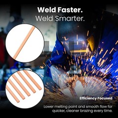 15% Silver Brazing Rods BCuP-5 For HVAC Industrial Welding 10Pcs