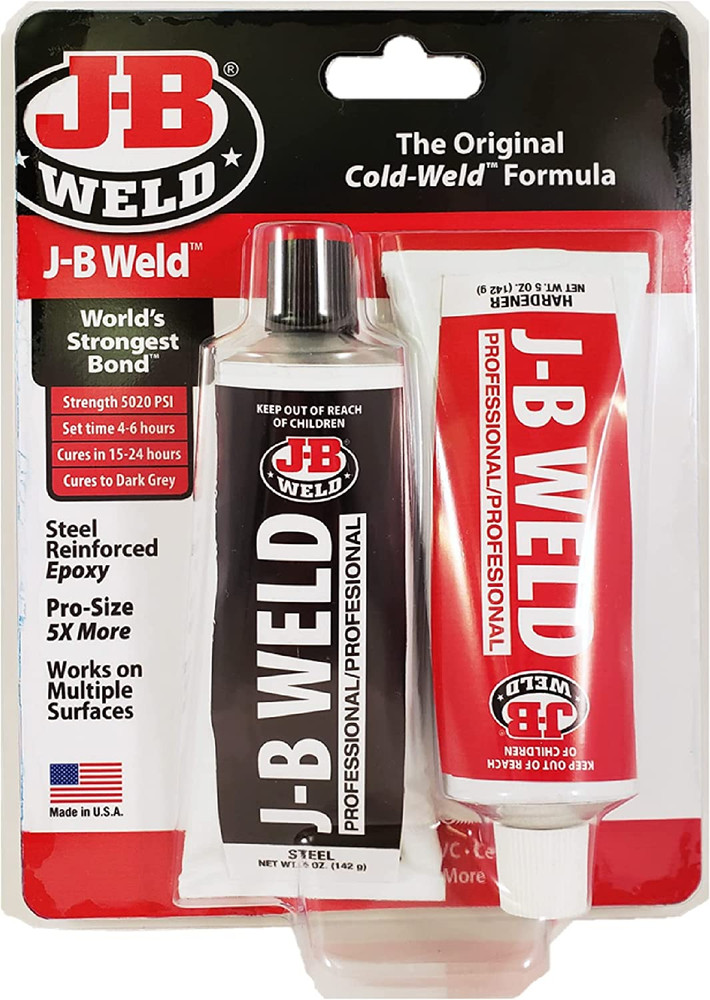 8281 Professional Size Steel Reinforced Epoxy – Hardener and Steel Pack – 10 Oz