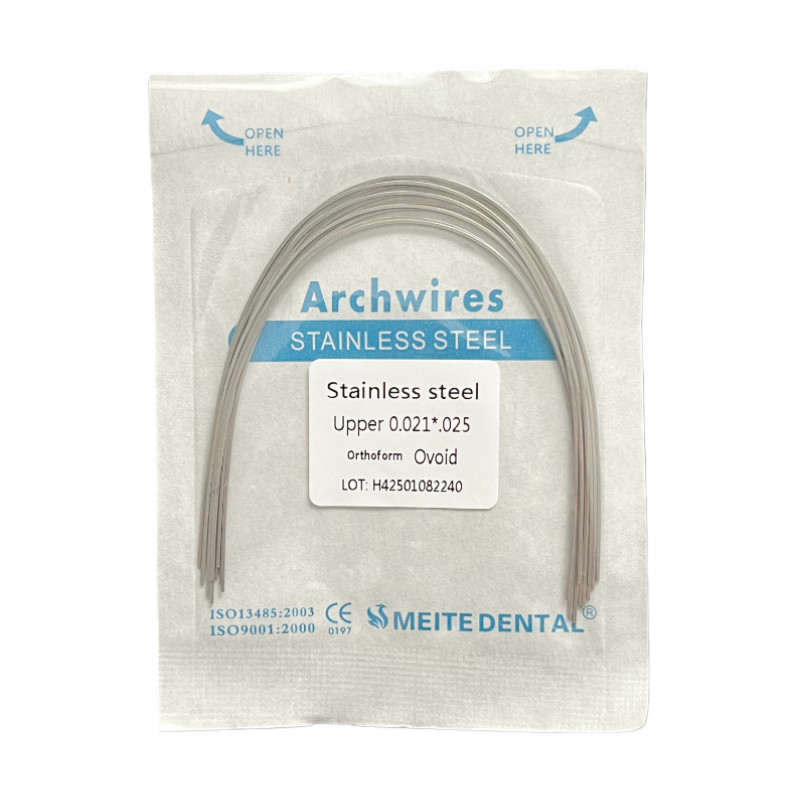 10Pcs/Pack Dental Ortho Stainless Steel Arch Wires Rectangular Ovoid/Natural