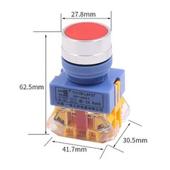Push Switch Button Momentary/Latching Flat Button Red Green Yellow Black White
