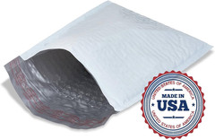 Poly Bubble Mailers 4×8 Inches Waterproof Pack of 100, White