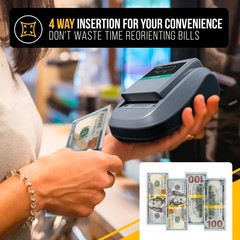 Kolibri KCD-1000 4-Way Portable Fake Currency Reader Counterfeit Bill Detector