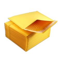 5 EcoSwift Size #CD 7.25 x 8 Kraft Bubble Mailers Self x 8 inches, Gold