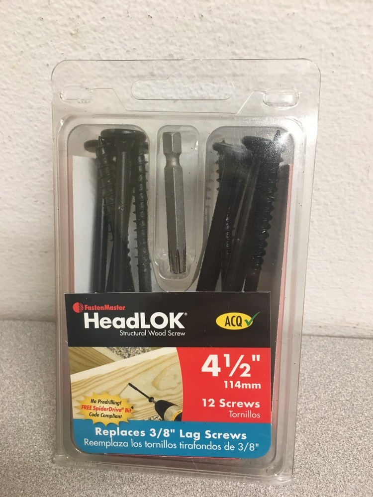 FastenMaster HeadLok No. 10 X 4.5 in. L Star Epoxy Coarse Wood Screws 12 pk