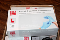 800 BASIC Vinyl Exam Gloves Latex-Free & Protein Free 100/Box, 800 Gloves total.