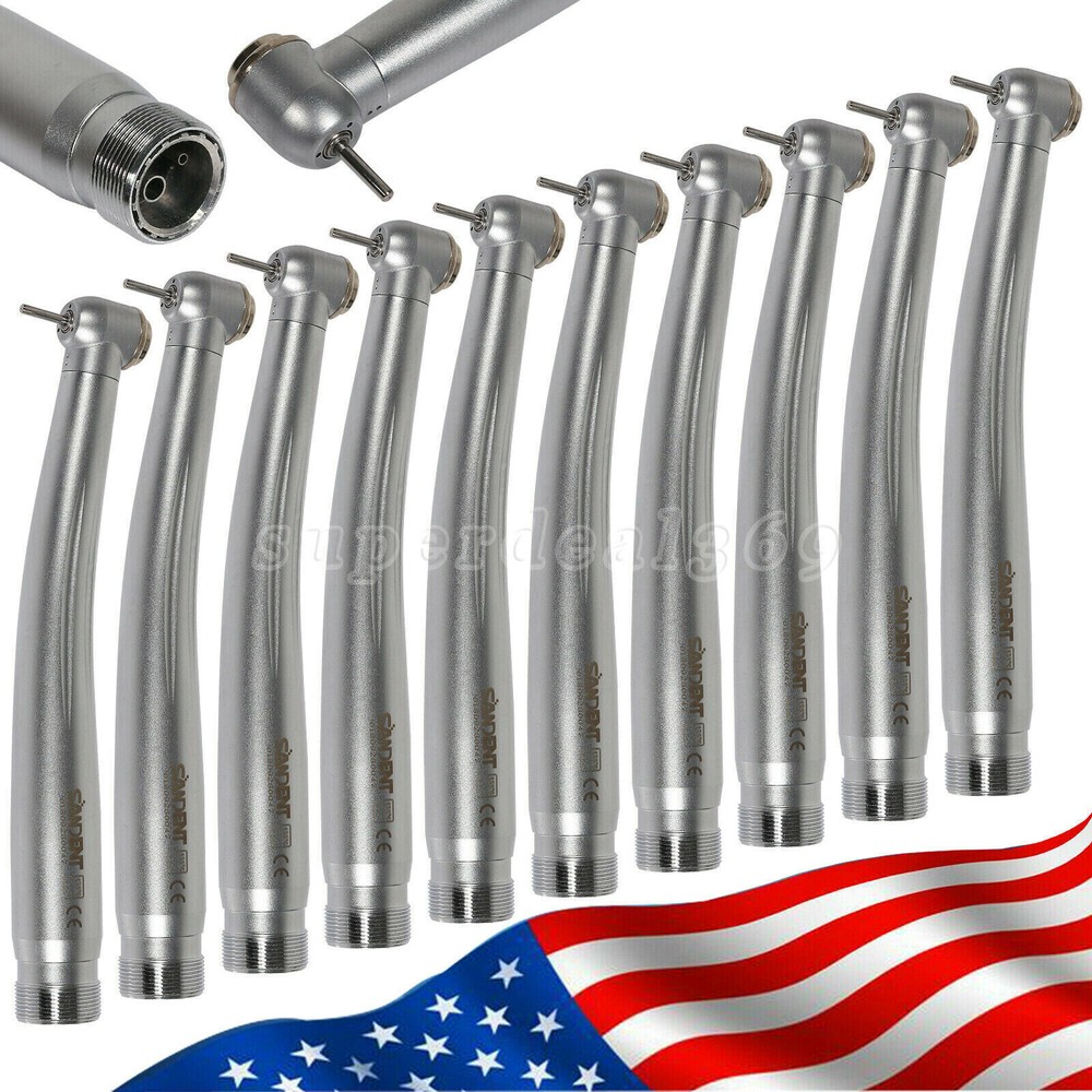10pcs Dental LED E-generator / High Speed No-LED Handpiece 4 Hole Self-Power