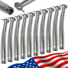 10pcs Dental LED E-generator / High Speed No-LED Handpiece 4 Hole Self-Power