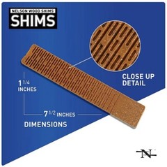 LOOK! Nelson Composite Shim 1-1/2″ x 8″ E5627005 (2) Packs of 12 PCS.