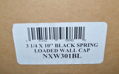 NuVent NXW301BL 3-1/4″X 10″ Black Metal Wall Cap Vent w/Spring Controlled Damper