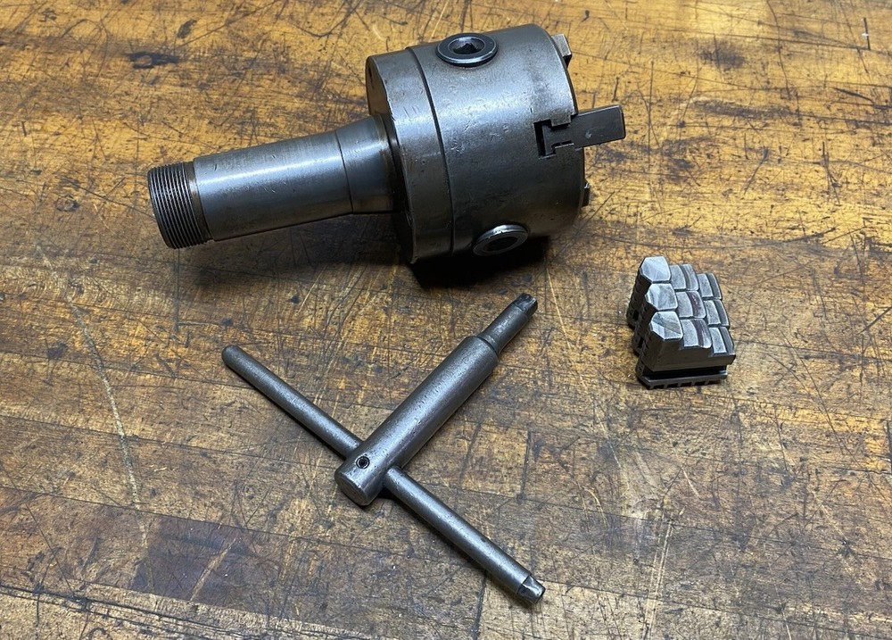 3 JAW SCROLL CHUCK With 5C COLLET MOUNT Tool Cutter Grinder Work Hold