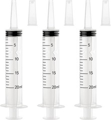 60ML Syringe with Cap, Syringes without Needle, Measurement Applicator (3 Pack)