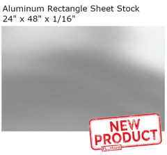 Aluminum Rectangle Sheet Stock 24″ x 48″ x 1/16″ 3003 Alloy Mill Finish Plate