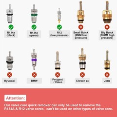 High Low Pressure Valve Core Remover Tools Kit for Refrigerant Air Conditioner