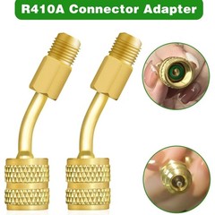R410A Adapter Kit Mini Split Adapter With Thread: 1/4″ Male, 5/16″ Female
