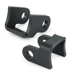 Set of 2 Shock Mount Brackets – 6mm Steel, 1/2″ Bolt Hole, Fits 1.75″–3″ Tube