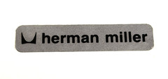 Genuine Herman Miller Foil Stickers, Label, Tag, with Logo in Silver