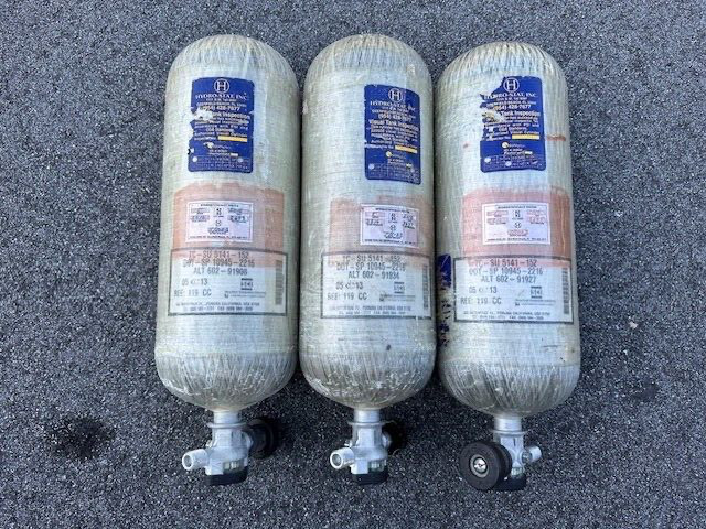 (Lot of 3) Worthington SCI – SCBA Tank – Carbon 2216 30 Min Tank – 2013 MFG
