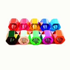 M4 M5 M6 Aluminum Hexagonal Threaded Stud Connector Rod Bar Nuts Standoff Column