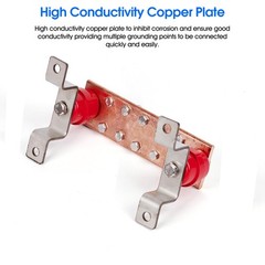 Wall Mounted Copper Ground Bar Terminal Grounding Busbar SM40 600Amp 1 PCS