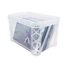 Heavy Duty Clear Storage Box W/ Stackable Design For Craft Supplies