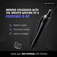 Pentonic BR-T Retractable Ballpoint Pens, 12 Count, Blue Ink, 0.7 mm Fine Poi…