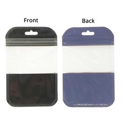 Multi-Size Front & Back Clear Glossy Flat Mylar Zip Lock Bag w/ Hang Hole
