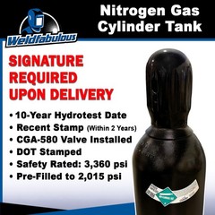 125 cu/ft Nitrogen Gas Cylinder Tank – FULL