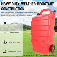 16 Gallon 60L 3.7GPM Portable Fuel Tank With 12V Electric transfer pump