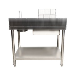 Commercial Breading Table Fried Food Prep Fry Chicken Work Table Breader Station