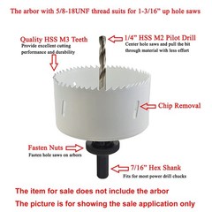 MaxTool 6″ Bi-Metal Cobalt Hole Saw 152mm HSS M42 Bimetal Holesaw 6″, White