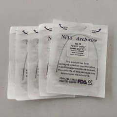 5 Packs Dental Super Elastic Niti Arch Wire White Color Rectangular Wire Oval