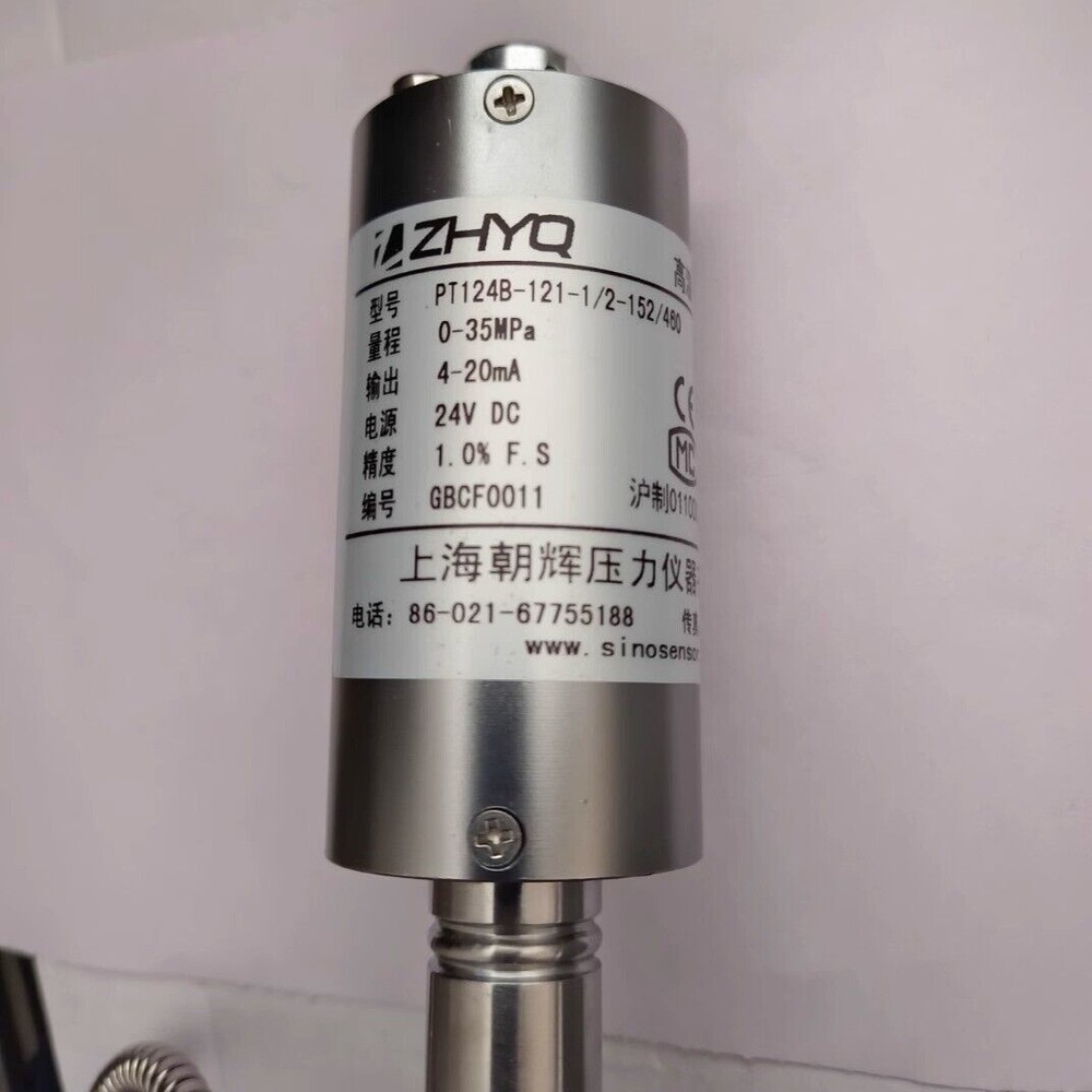 1Pcs High temperature melt pressure sensor PT124B-121-1/2-152/460-4～20mA（35MPa）
