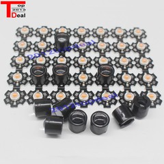 50pcs 14.5mm Black 10,15,45 60° LED LENS Reflector Collimator F 1 3 5W Star LED